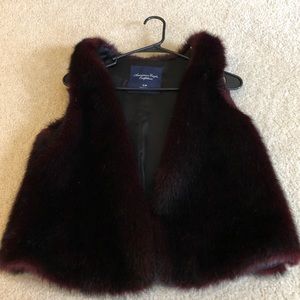 American Eagle Faux Fur Vest